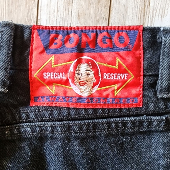 Vintage Bongo Black Jeans High Rise Tapered Leg USA Size 13 Special Reserve - Picture 4 of 6